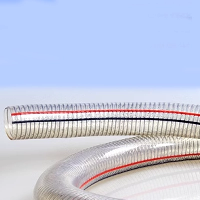 PVC trong suốt dây thép gia cố ống bơm dầu ống thủy lực ống cống nhựa chịu nhiệt độ cao ống chịu áp lực cao dày