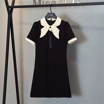 Mùa thu 2018 mới đầm tím nữ dài phần chín điểm tay áo thanh lịch Slim Một váy chữ nữ triều - A-Line Váy mẫu váy nhung xòe