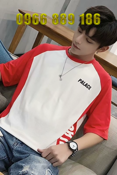 Ulzzang ngắn tay của nam giới lỏng lẻo vài năm điểm tay áo nửa-shirt Hàn Quốc phiên bản của xu hướng sinh viên Harajuku t-shirt bf gió áo sơ mi áo phông nam hàng hiệu