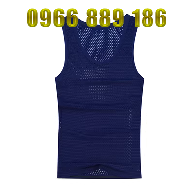 Nhanh chóng làm khô thoáng khí vest nam stretch tập thể dục chạy thể thao cộng với phân bón tăng mồ hôi vest ice lưới mắt hollow vest ao thể thao