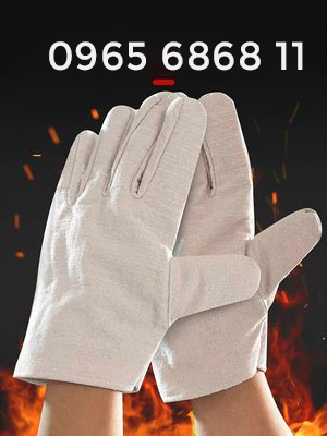 Găng tay sợi chịu nhiệt độ cao chống trơn trượt găng tay lao động thoáng khí cho công nhân