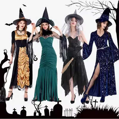 Halloween trưởng thành ma cà rồng kinh dị ma cô dâu cos trang phục phù thủy chú hề quỷ thiên thần trang phục hóa trang