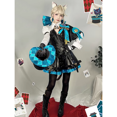 Manluren ban đầu thần cos phù hợp với Linnet Fontaine cặp song sinh Linnie cosplay trò chơi hoạt hình phù hợp với nhà ảo thuật toàn bộ childe fatui cosplay