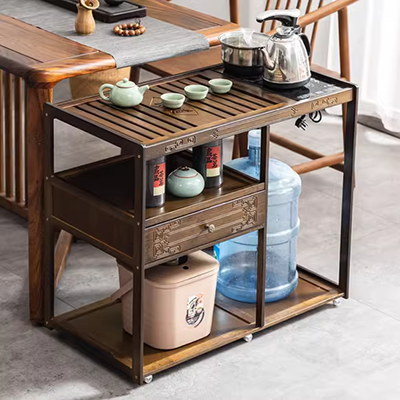 Kết hợp tủ bếp đá lửa kết hợp nội thất phòng khách đa chức năng của Mỹ - Bàn trà mẫu bàn sofa gỗ đẹp