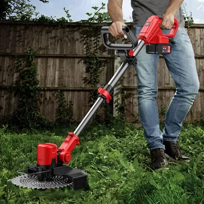 Delixi điện máy cắt cỏ pin lithium nông nghiệp có thể sạc lại máy cắt cỏ hộ gia đình nhỏ thu hoạch cỏ và làm cỏ hiện vật lưỡi phát cỏ
