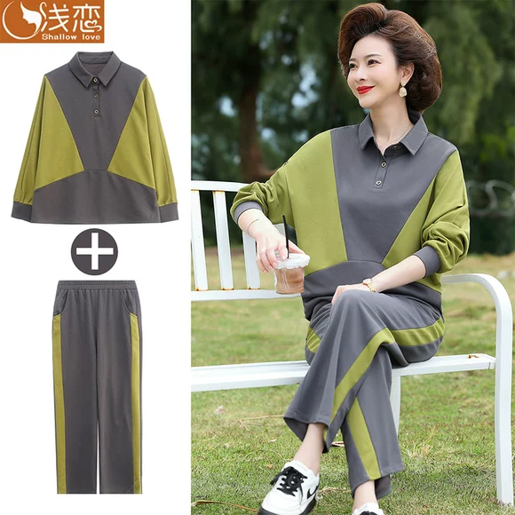 Mama mùa hè tay áo sơ mi voan 40-50 tuổi phụ nữ trung niên retro áo thun hàng đầu trung niên nước ngoài - Quần áo của mẹ áo cho mẹ