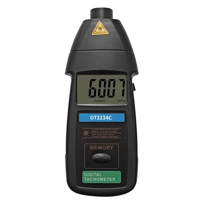 máy đo rpm Laser đo tốc độ màn hình hiển thị kỹ thuật số laser có độ chính xác cao tiếp xúc hai điện cực đồng hồ tốc độ cầm tay đèn flash loại 1671 thiết bị đo vận tốc dòng chảy