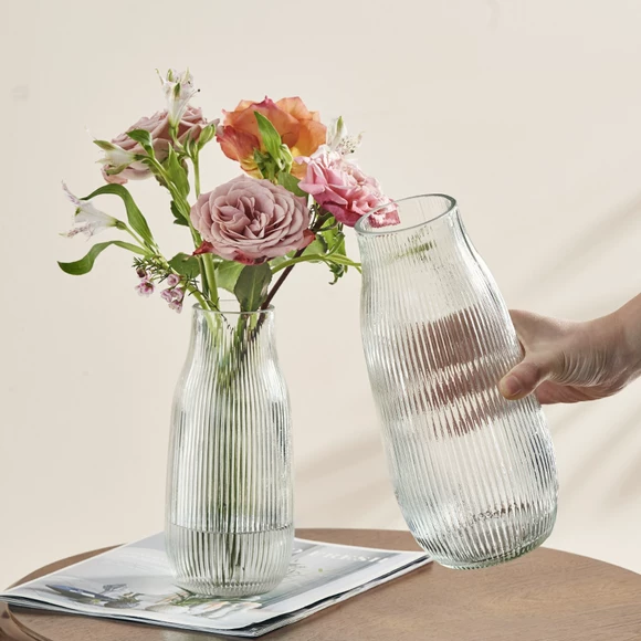 Bình gốm cực lớn Bình sứ màu trắng lọ có khay Jingdezhen kích cỡ đa dạng trong chậu - Vase / Bồn hoa & Kệ chậu trồng rau thông minh