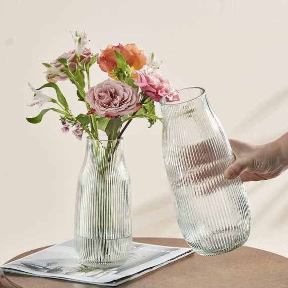 Bình gốm cực lớn Bình sứ màu trắng lọ có khay Jingdezhen kích cỡ đa dạng trong chậu - Vase / Bồn hoa & Kệ