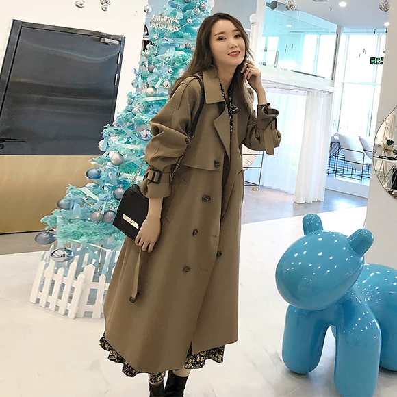 Áo gió nữ 2019 xuân hè mới nhỏ phiên bản Hàn Quốc của áo khoác lửng nữ thời trang dáng xòe ngắn - Trench Coat áo lông vũ