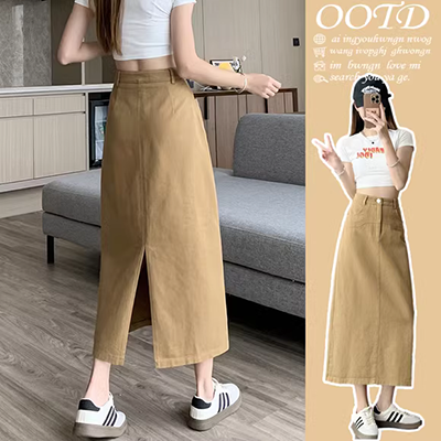 Mùa hè 2019 mới của phụ nữ khí chất Váy ngắn tay voan eo thon dài váy trắng - Váy eo cao đầm dún eo