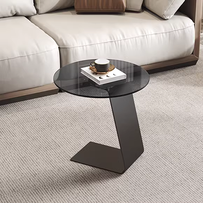 Mặt kính cường lực lắp ráp bàn hình chữ nhật trên bàn cà phê, tủ tivi sáng tạo hiện đại đơn giản bàn sofa tròn