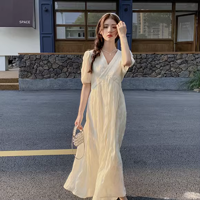 Váy hoa rất cổ tích Pháp váy mùa xuân và mùa thu platycodon váy hai dây nữ 2019 mùa xuân Hàn Quốc của váy dài - váy đầm