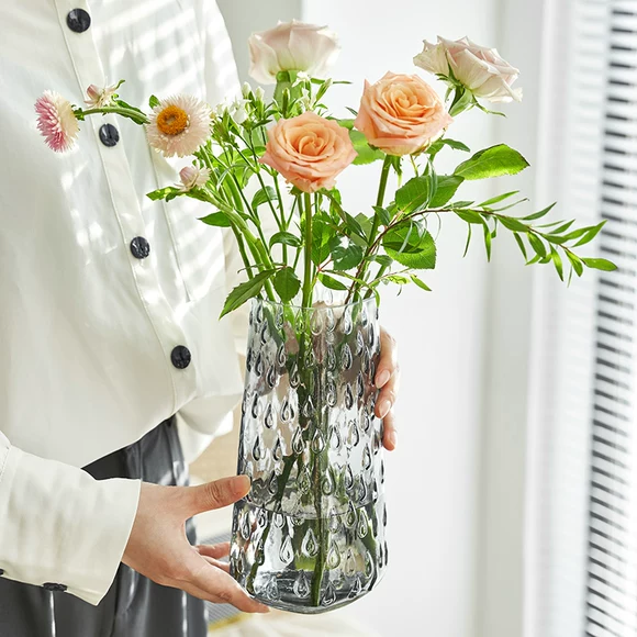 Bình hoa lớn phòng khách thủy canh Bắc Âu bình hoa lily phong phú tre đầy sao khô hoa nhỏ bình hoa trang trí - Vase / Bồn hoa & Kệ chậu cây thủy sinh