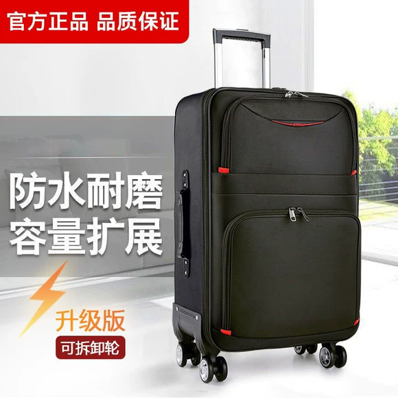 Túi hành lý xách tay nữ nhẹ túi du lịch túi lưu trữ túi xách công suất lớn khoảng cách ngắn Phiên bản Hàn Quốc của một vai có thể được đặt trường hợp xe đẩy vali vải kéo