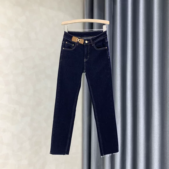 2019 mùa thu mới quần jeans ống loe cạp cao nữ Slim đã được phiên bản Hàn Quốc mỏng của quần lửng co giãn sang trọng