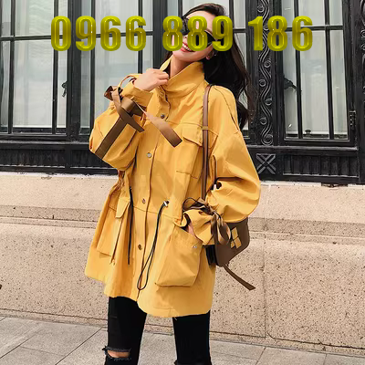 Hồng Kông gió chic jacket jacket mùa xuân và mùa thu một ngắn cao kaki phần mỏng áo gió phụ nữ đoạn ngắn 2018 new blazer nữ đẹp