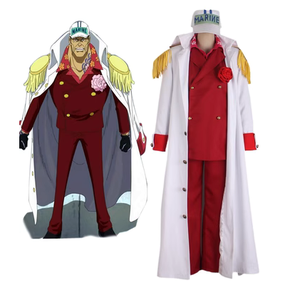 Tùy chỉnh 
            Một Mảnh ban đầu đô đốc thứ ba Akainu Sakas trang phục hoạt hình Cosplay quần áo nam tùy biến cosplay arlong
