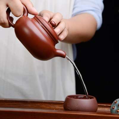 Royal pot Yi Zisha pot ấm trà thủ công tinh khiết nhà bộ trà Kung Fu Bộ mỏ gốc Zhu Mu Dahongpao nồi cổ - Trà sứ