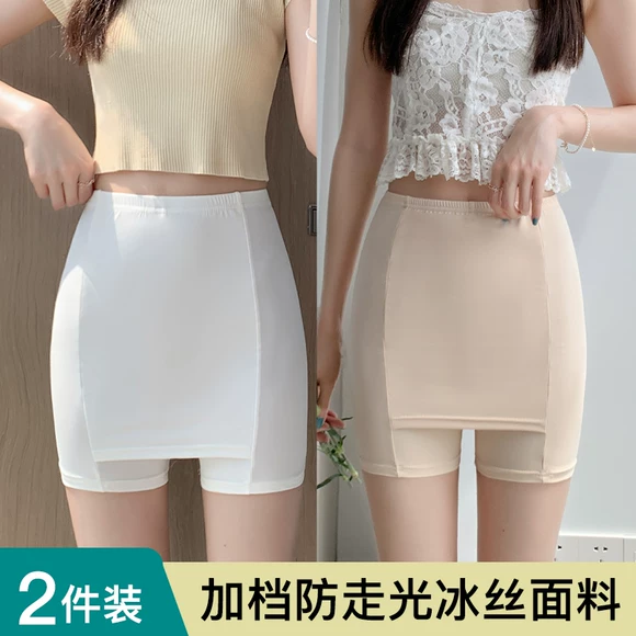 Quần an toàn nữ ren chống đi mùa hè mỏng phần trắng đen lỏng lẻo của Hàn Quốc mặc quần short chạm đáy - Quần tây thường