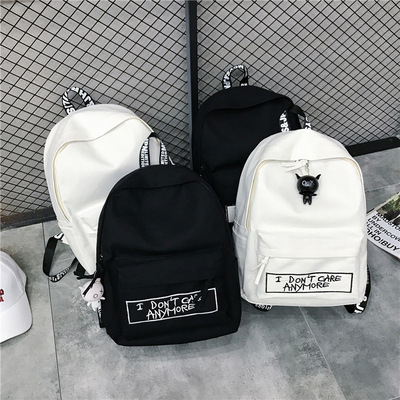 2017 Mới của Hàn Quốc Vải Nhật Bản Ba Lô Harajuku Thư Thêu Sinh Viên Schoolbag Nam Giới và phụ nữ Ba Lô túi Du Lịch