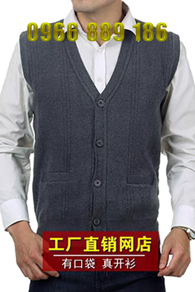 Trung và cũ tuổi cardigan len vest nam đan áo len cha ông vest vest vest vest nam áo khoác len dáng dài hàn quốc