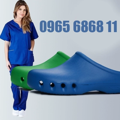 Giày dép y tế chống trơn trượt chuyên dụng phòng phẫu thuật, Dép bệnh viện có lỗ thoáng khí