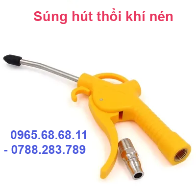 Súng hơi khí nén màu vàng súng hơi thổi khí thổi nước súng công cụ làm sạch vật liệu nhựa với khớp