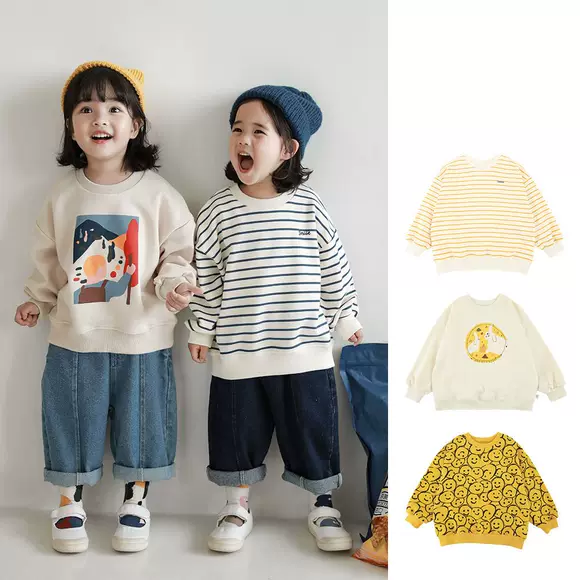 Bộ đồ nam mùa thu cho bé 0-1-2-3 tuổi Phiên bản Hàn Quốc đẹp trai 4 trẻ em 5 quần áo trẻ em 6 bé trai áo len hai mảnh - Phù hợp với trẻ em quần áo sành điệu cho be gái
