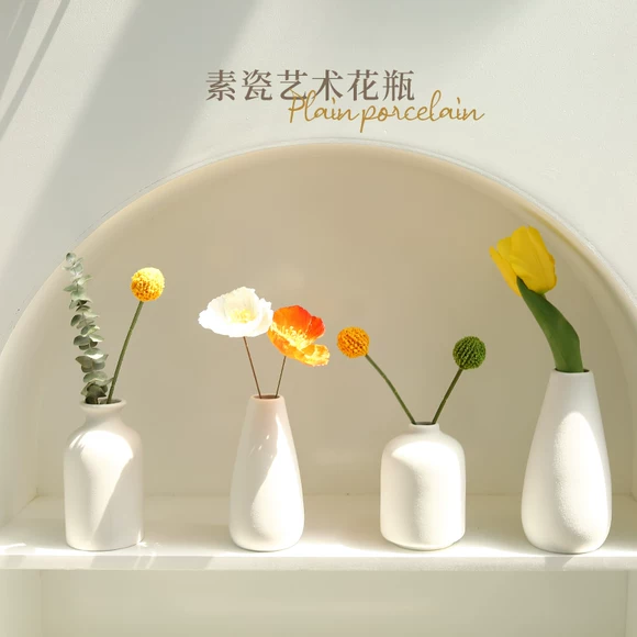 Hoa gốm mới để bàn hoa Địa Trung Hải bình hoa nhiều hoa chậu gốm đầy đủ - Vase / Bồn hoa & Kệ