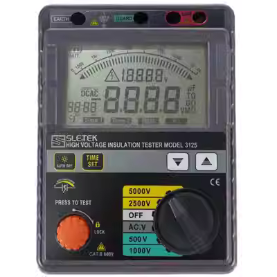 SLETEK Kyoritsu S3125 máy đo điện áp cao megohmmeter hiển thị kỹ thuật số 5000V