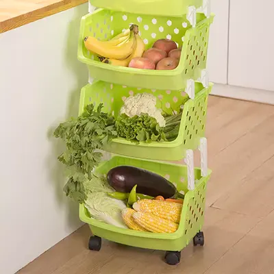 Nhà bếp kệ lưu trữ sàn nhiều lớp trái cây và rau giỏ cung cấp các thiết bị nhỏ bộ phận lưu trữ đồ chơi giỏ lưu trữ tạo tác - Trang chủ kệ úp chén thông minh