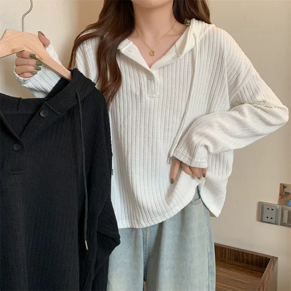 Áo thun nữ size lớn 2019 hè mới trùm đầu dài đoạn văn in chữ tay áo năm điểm - Cộng với kích thước quần áo