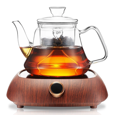 Trà đen đun sôi trà thủy tinh chịu nhiệt hấp tự động ấm trà nhà ấm trà Puer đặt bếp điện bằng gốm