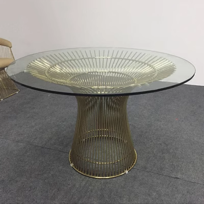 Thiết kế nội thất bàn kính platner Bàn Plattner kính cường lực thép không gỉ bàn tròn - Đồ nội thất thiết kế mẫu ghế sofa