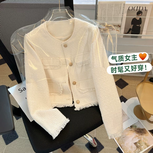 Gongzi Yue [Ti] Thu đông 2018 mới giảm giá cho nữ quầy hàng chính hãng áo len ngắn màu rắn xu hướng áo khoác nữ 2021