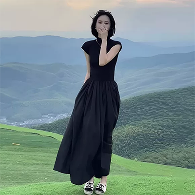 Váy xòe nữ mùa hè 2019 mới 150cm155 nhỏ ngắn cao cao khí chất đầm ngắn - Sản phẩm HOT