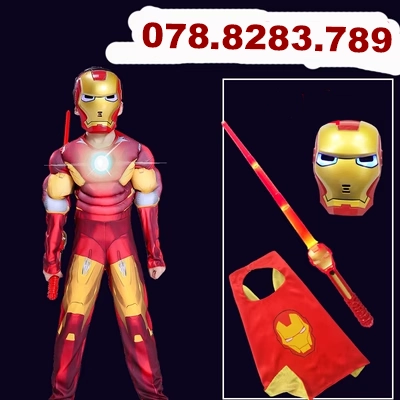 Cơ Người Sắt Quần Áo Trẻ Em Trang Phục Halloween Cosplay Vũ Hội Đảng Marvel Thể Hiện Trang Phục Cho Bé Trai