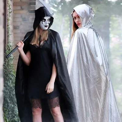 halloween 2022 google Người Lớn Halloween Áo Choàng Trang Phục Hóa Trang Trẻ Em Trang Phục Đen Phù Thủy Áo Dây Chết Áo Choàng Ma Cà Rồng gg doodle halloween