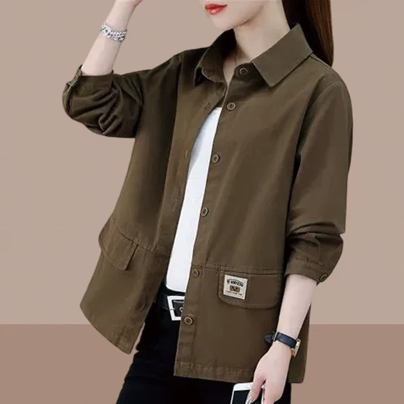 Thu đông 2018 phiên bản Hàn Quốc mới của áo khoác nam mỏng bé gái đơn giản áo khoác len ngắn 20012548 áo dạ nữ dáng dài hàn quốc