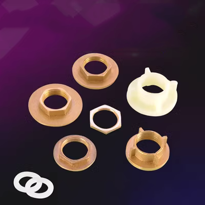 Beryllium đồng DN15 hex nut nut nut nut nut và ring cap back ring back 4 points - Chốt đinh tán rive