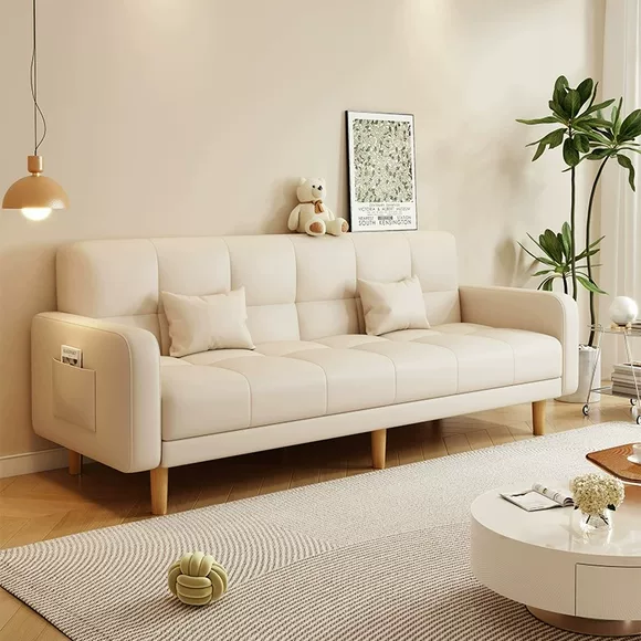 Phong cách châu Âu sofa phòng khách căn hộ kích thước gỗ thật khắc biệt thự cao cấp Jane châu Âu sofa da sẵn sàng 1234 - Ghế sô pha