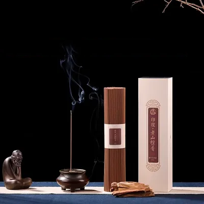 Puyun Ấn Độ Lao Sơn gỗ đàn hương 200g nằm hương Phật Phật Thần may mắn trong nhà hương thơm sạch - Sản phẩm hương liệu