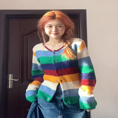 Vipshop thương hiệu bán phụ nữ giải phóng mặt bằng cửa hàng giảm giá đích thực net lưới áo len ren đỏ chạm đáy áo len mùa thu - Áo len