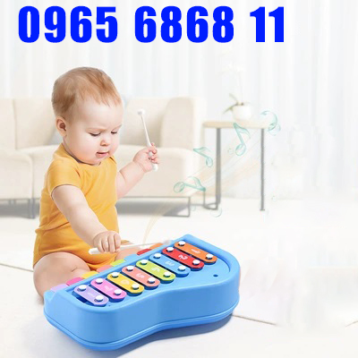 Đàn đồ chơi trẻ em bộ gõ tay tám nhịp đàn xylophone đàn mộc cầm đồ chơi trẻ sơ sinh