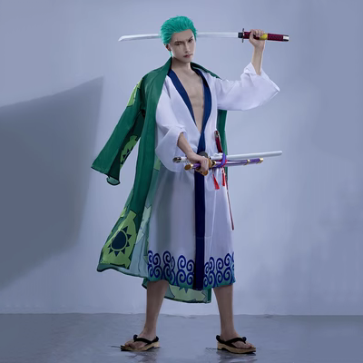One Piece Wano Zoro cos quần áo Juro yukata kimono phong cách Nhật Bản cosplay giày tóc giả cosplay perona one piece