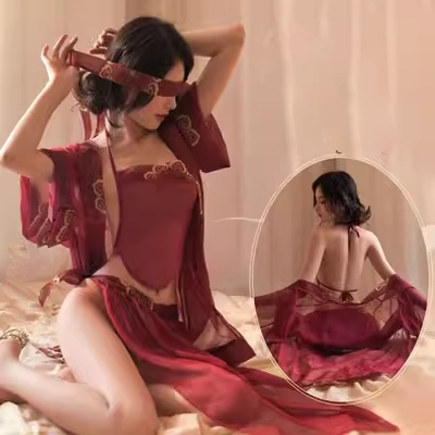 Trung Quốc cổ đại phong cách Hanfu sườn xám cosplay trang phục nữ mỏ neo gợi cảm kỳ lạ biểu diễn múa Đôn Hoàng