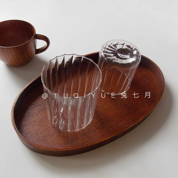 Khay trà khay phòng khách nhà gỗ tấm sáng tạo cá tính bánh bao tre bằng gỗ đặt trà nhỏ tinh tế - Tấm