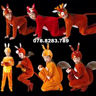 Hươu Nhỏ Trẻ Em Động Vật Trình Diễn Trang Phục Hươu Sika Trang Phục Trình Diễn Sóc Kangaroo Hươu Hoạt Hình Trang Phục Khiêu Vũ Cáo Quần Áo