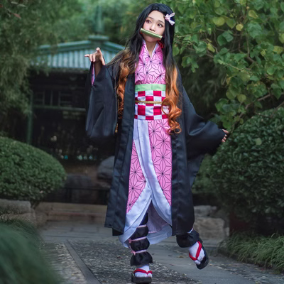 daki cosplay sexy Kimetsu không Yaiba cos phù hợp với Nezuko trẻ em Nezuko trang phục hóa trang ống tre Mi Douzi cos phù hợp với cos nữ cosplay tanjiro kamado
